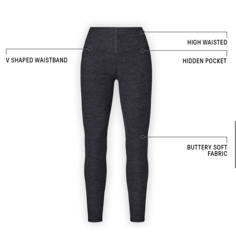 NWOT Fabletics HeatherFlex High-Waisted Legging in Dark Gray